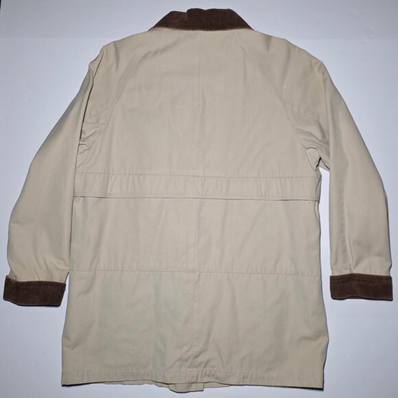 Coat Collectibles Womens Beige and Brown Button Up Short Trench Coat Size Small - Picture 2 of 15